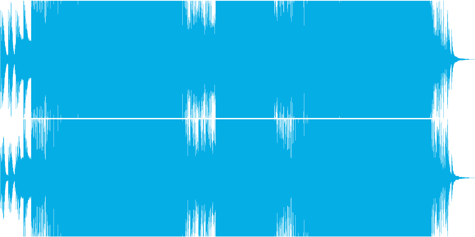 オープニングにふさわしい明るいEDMの再生済みの波形