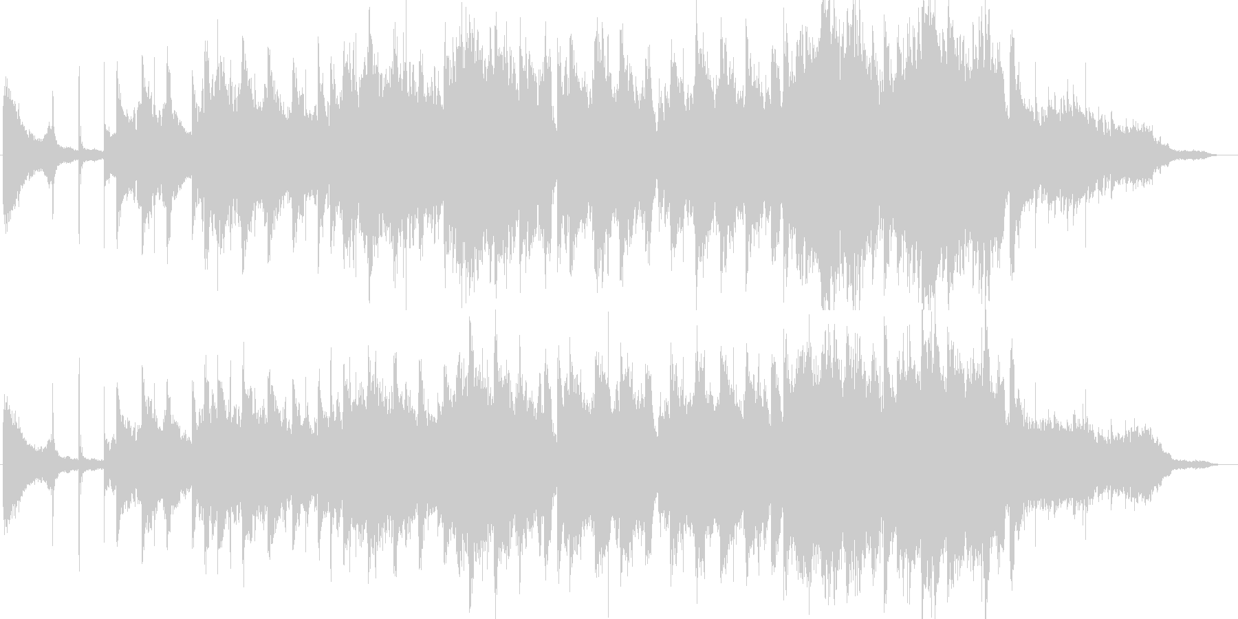 水の印象をイメージ化したヒーリング音楽の未再生の波形