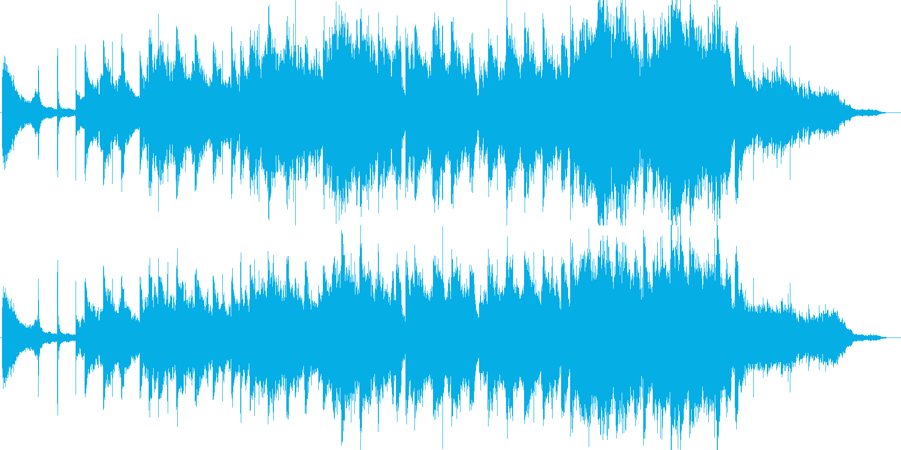 水の印象をイメージ化したヒーリング音楽の再生済みの波形