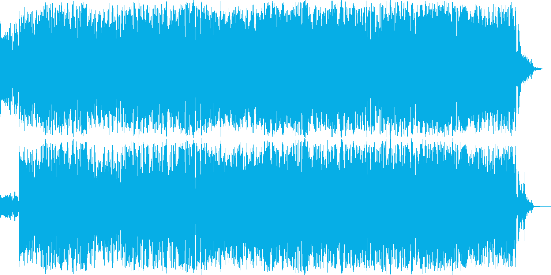 エレキギター主体のポップスの再生済みの波形
