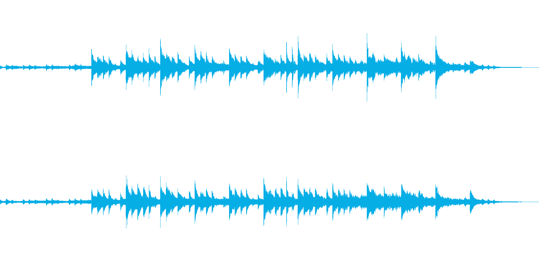 荒廃した世界をイメージした音楽の再生済みの波形
