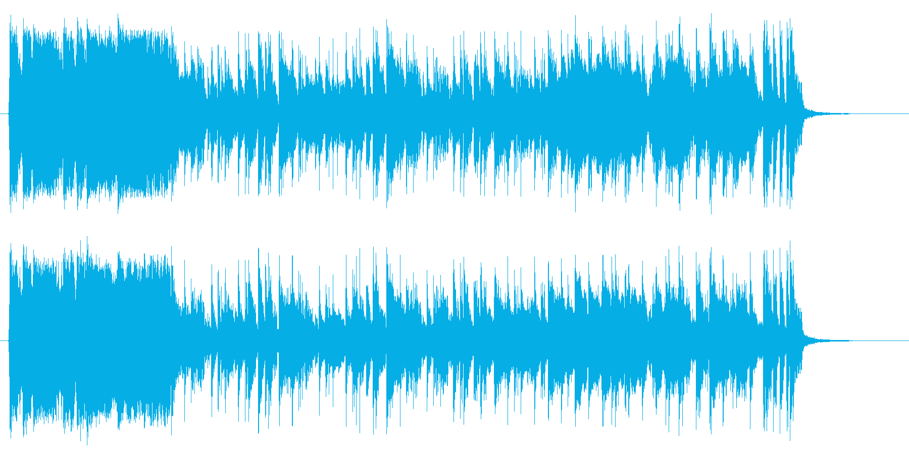 衝撃劇なフレーズから始まる軽快なポップ曲の再生済みの波形