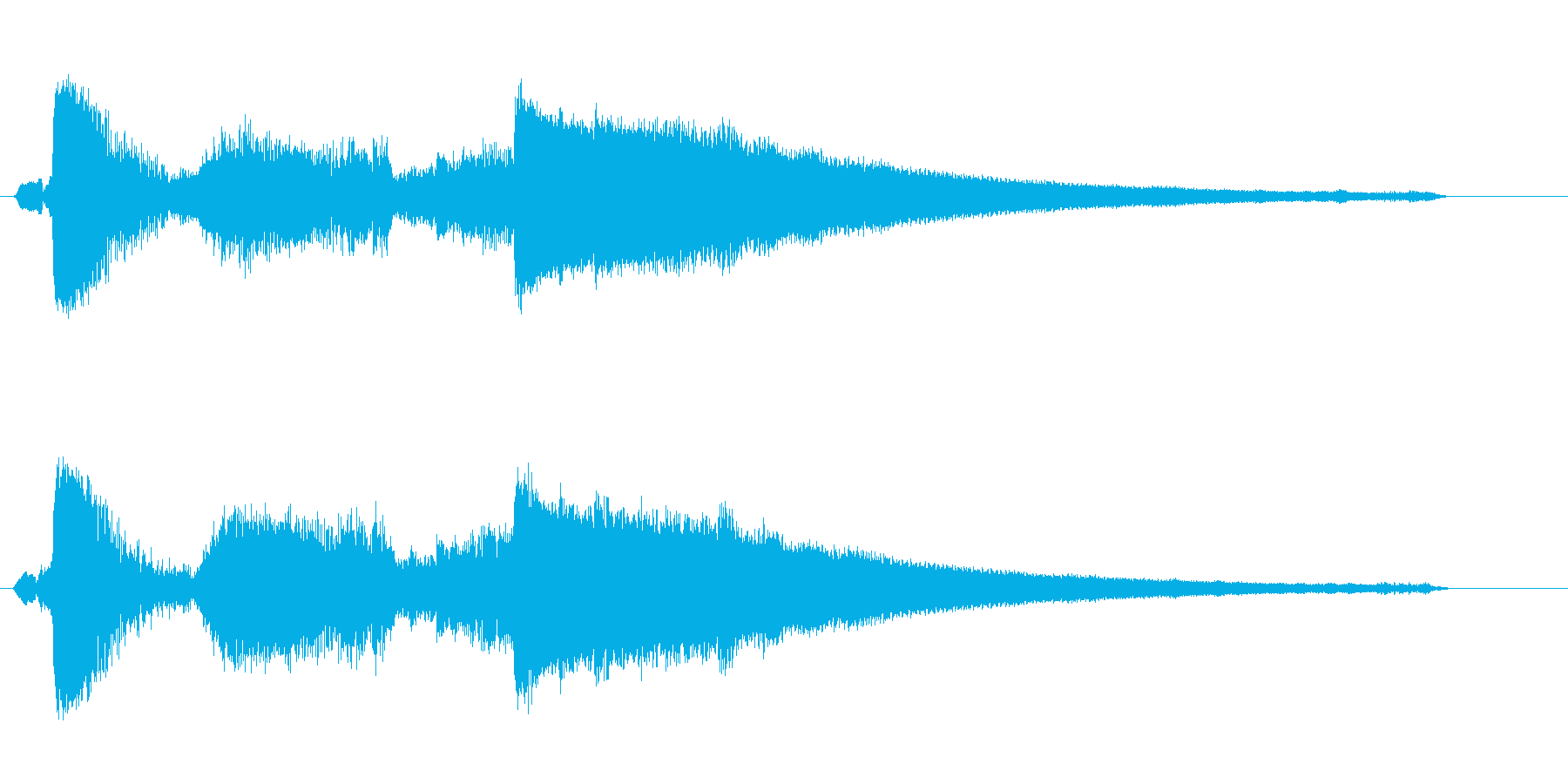 シャッリーンッ(レジが開いたときの音)の再生済みの波形