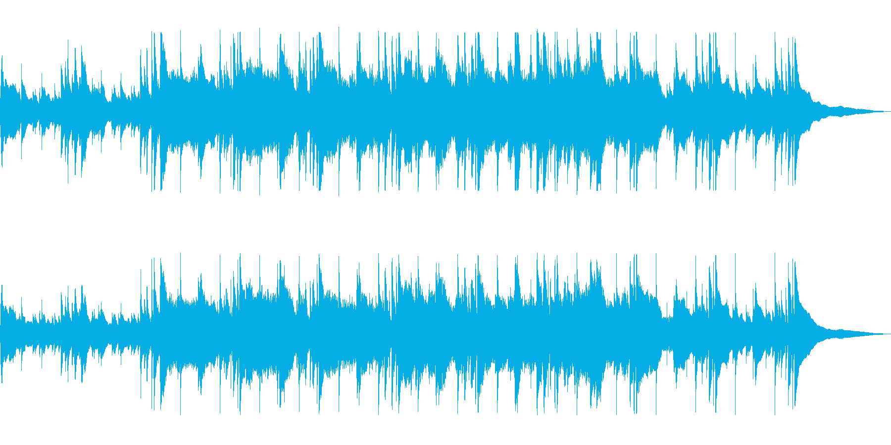 のんびり気楽にいこうと思える曲の再生済みの波形