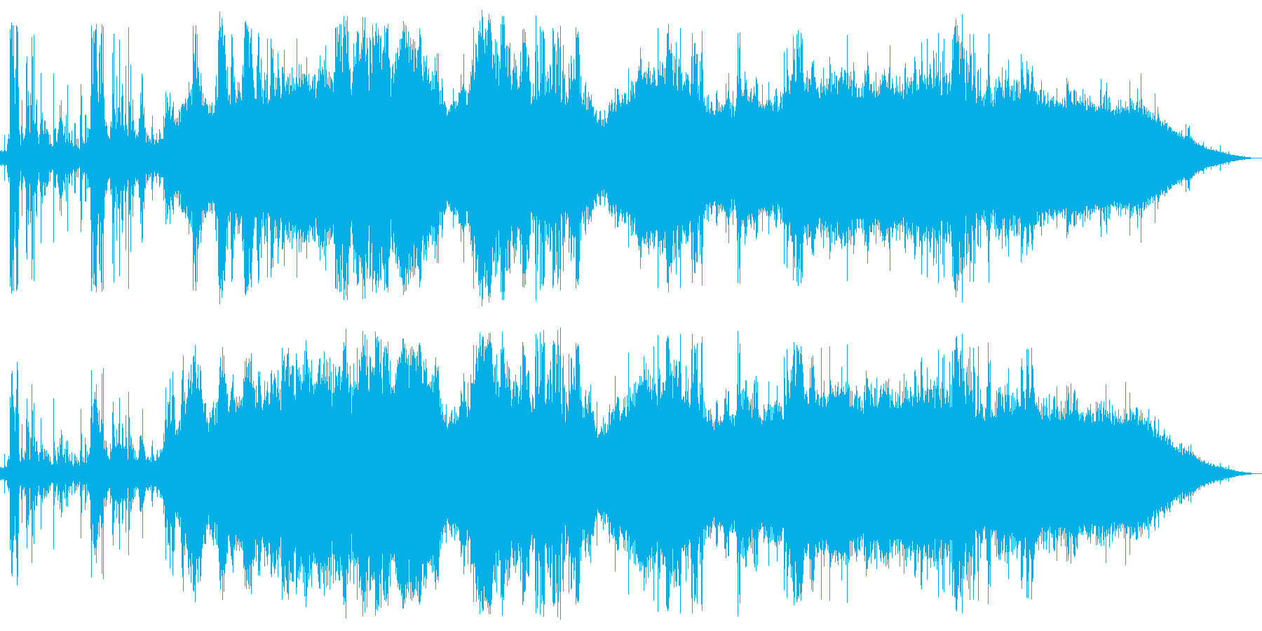 ゴロゴロドーン・ザザー(夕立の音)の再生済みの波形