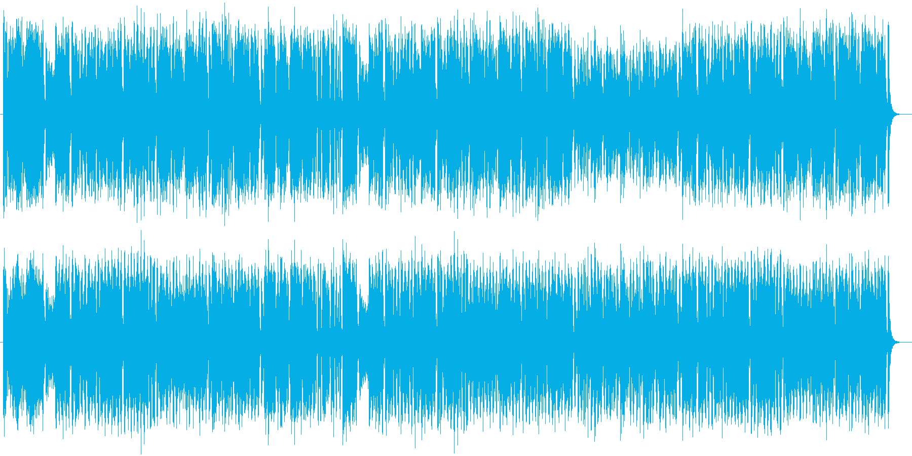 明るく元気のある吹奏楽の行進曲の再生済みの波形