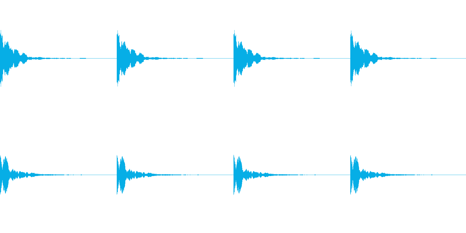 ポーン:ソナーのレーダー音(ループ可)の再生済みの波形
