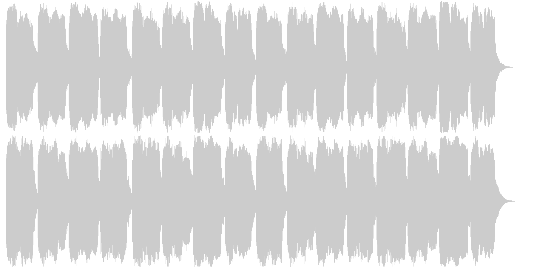 迷いを感じた時の音の未再生の波形