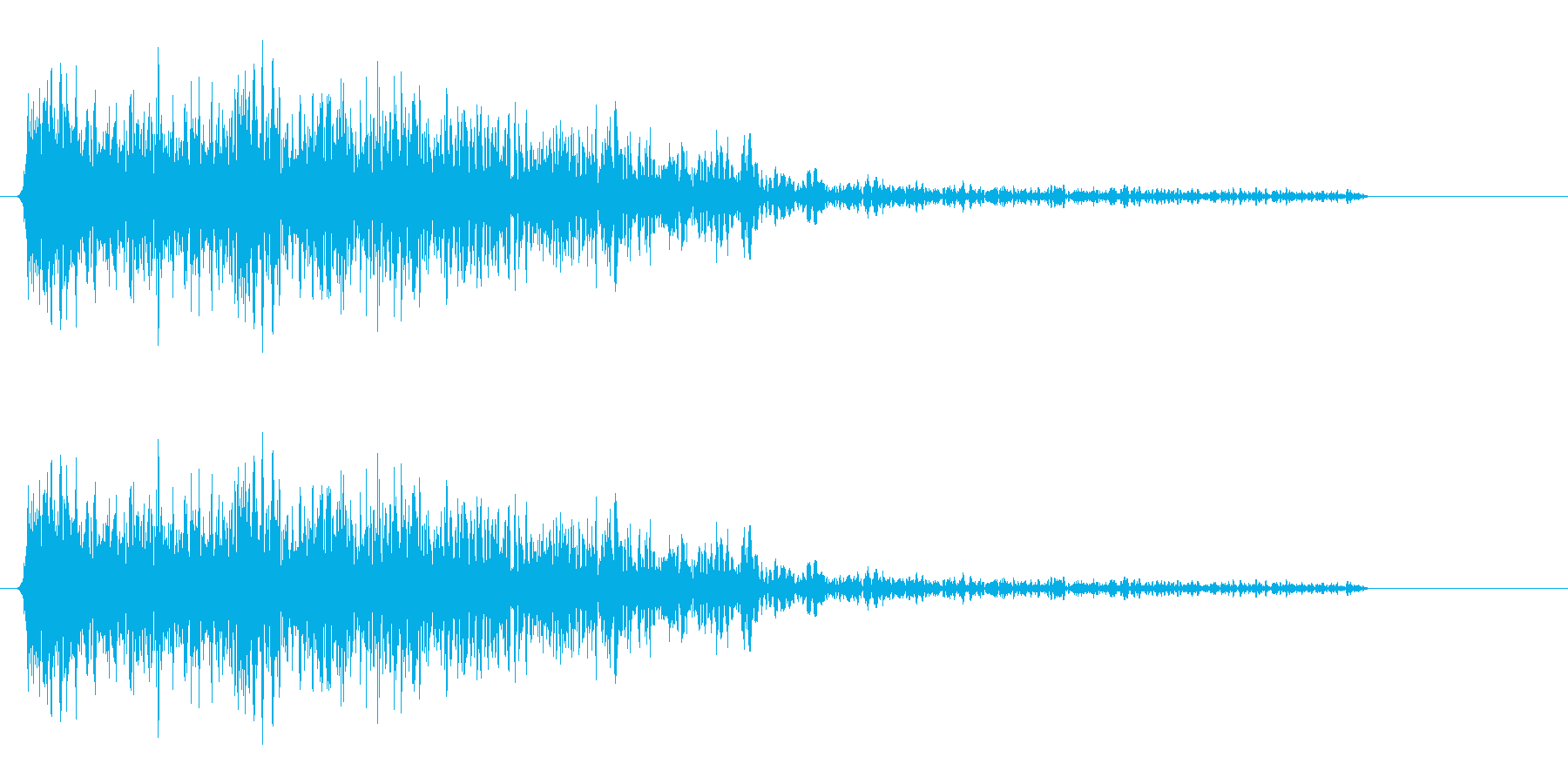 クイズの出題されるときの音の再生済みの波形