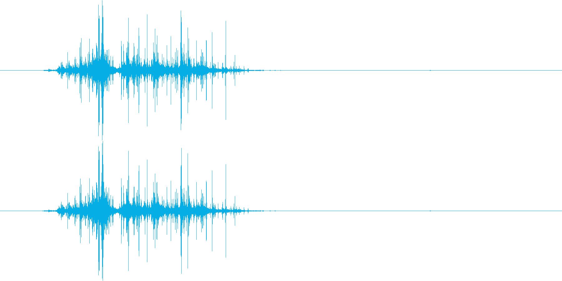 紙をくしゃくしゃにまるめる音です。「ク…の再生済みの波形