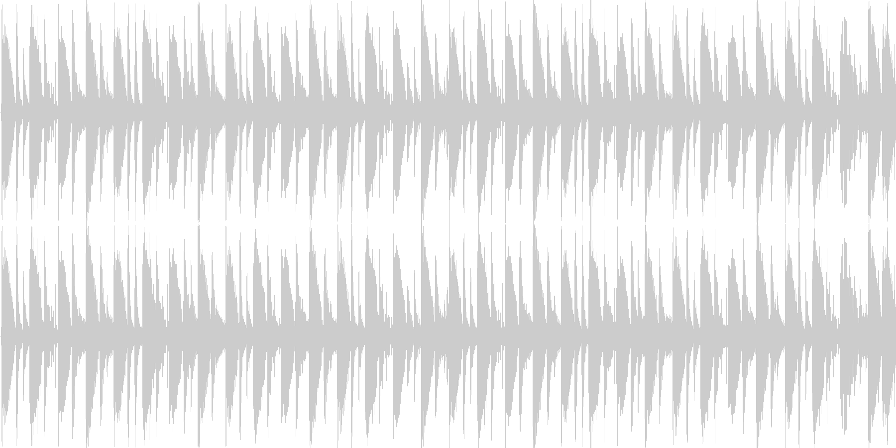 ハウスのリズムを基本にした楽曲です。の未再生の波形