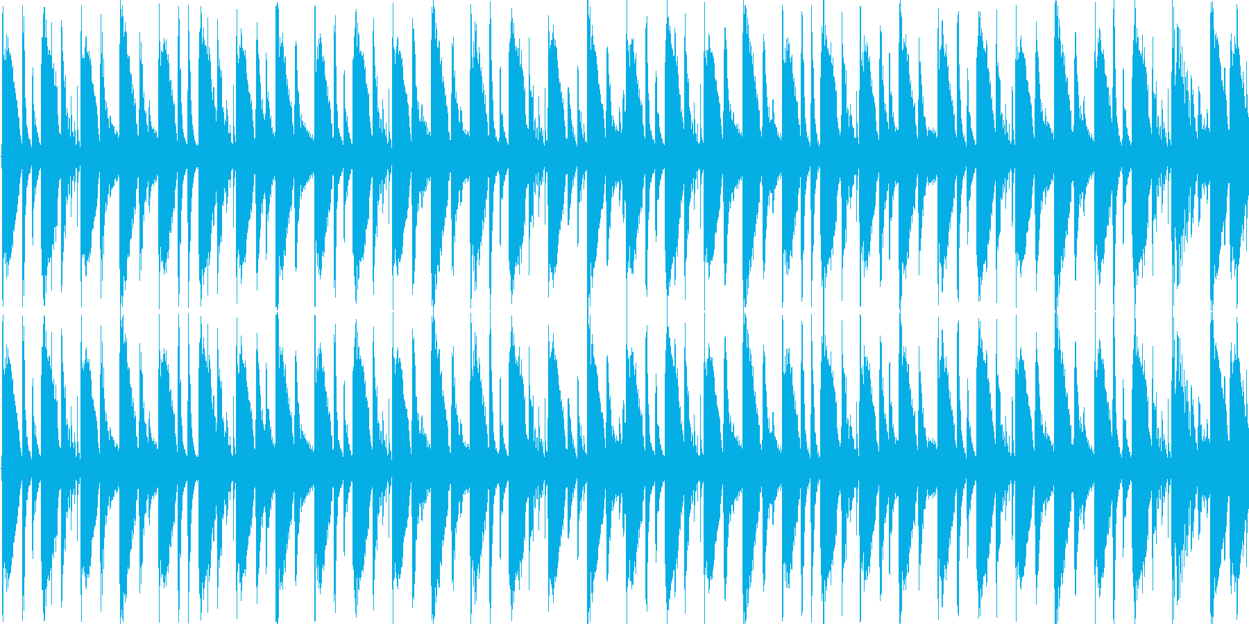 ハウスのリズムを基本にした楽曲です。の再生済みの波形