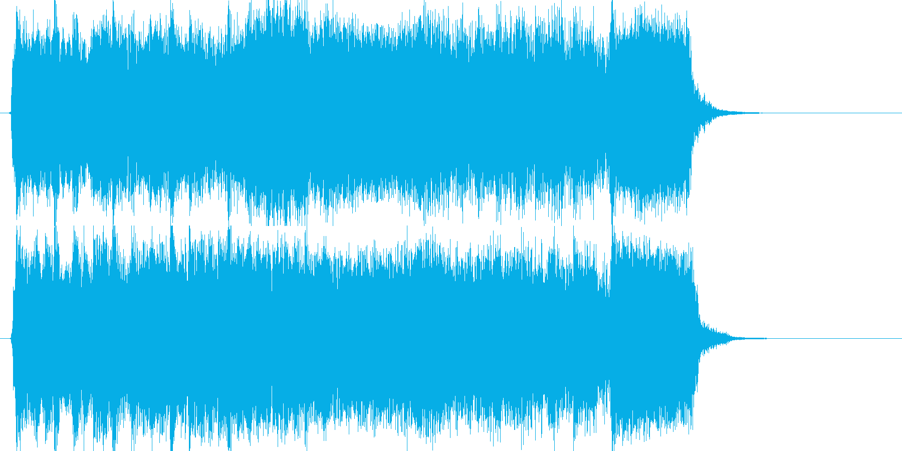 エレキギターによるパワフルジングルの再生済みの波形