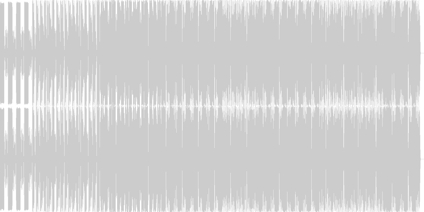 軽快なテクノ曲ですの未再生の波形