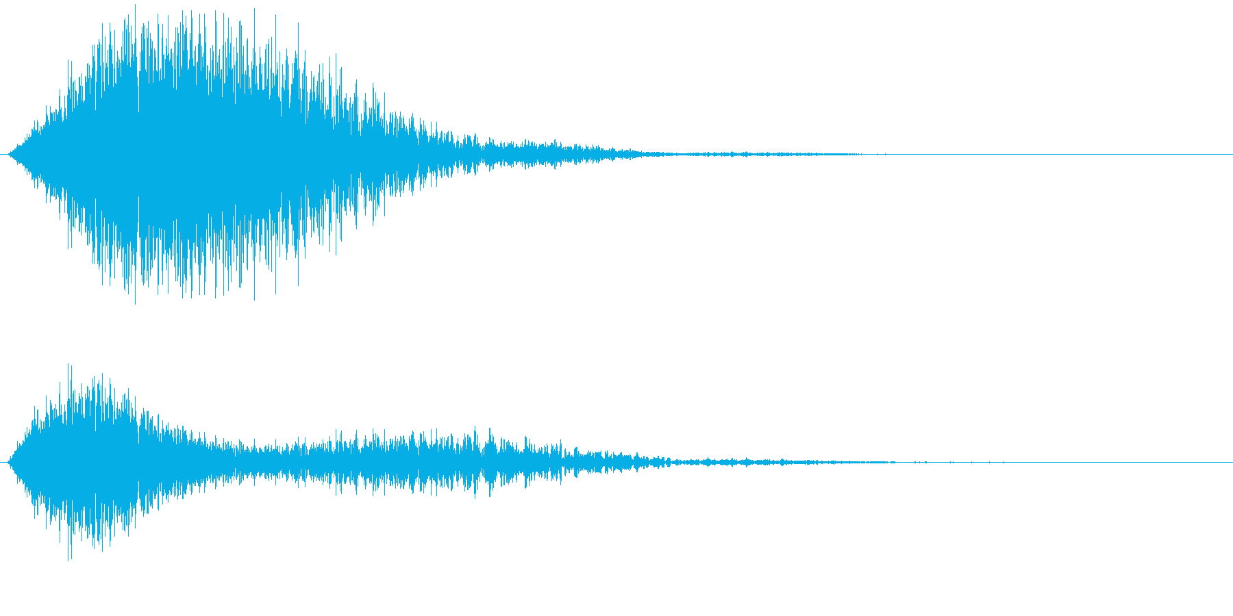 ひゅ~ん・ぴしゅ~んという感じの音ですの再生済みの波形
