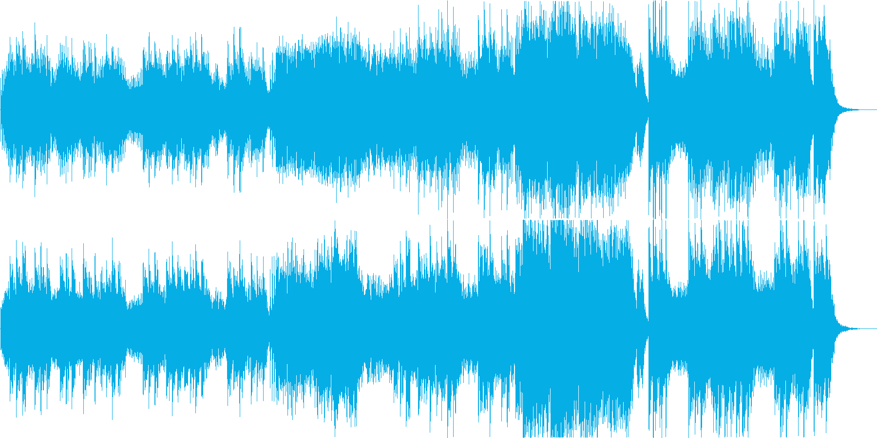 ピアノ曲を神秘的なシンセ音で演奏の再生済みの波形