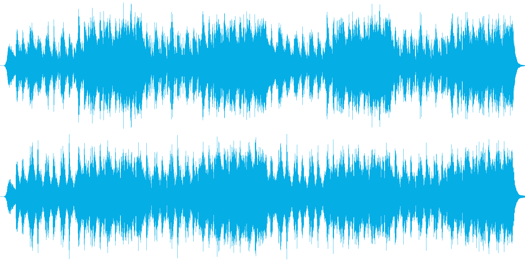 緊張感を感じさせるオーケストラ曲の再生済みの波形