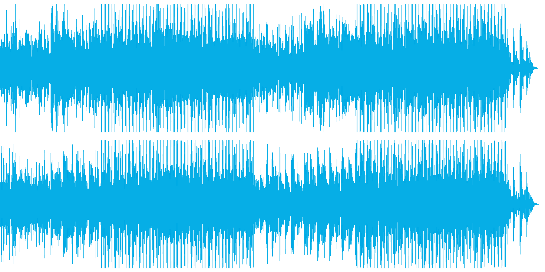 気持ちいいテクノ音楽の再生済みの波形