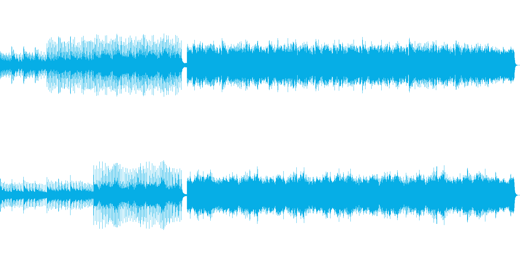 片思いの人との登校をイメージした曲の再生済みの波形