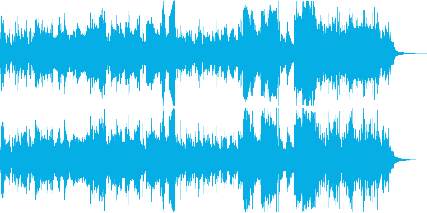 和楽器とピアノによる穏やかな曲ですの再生済みの波形