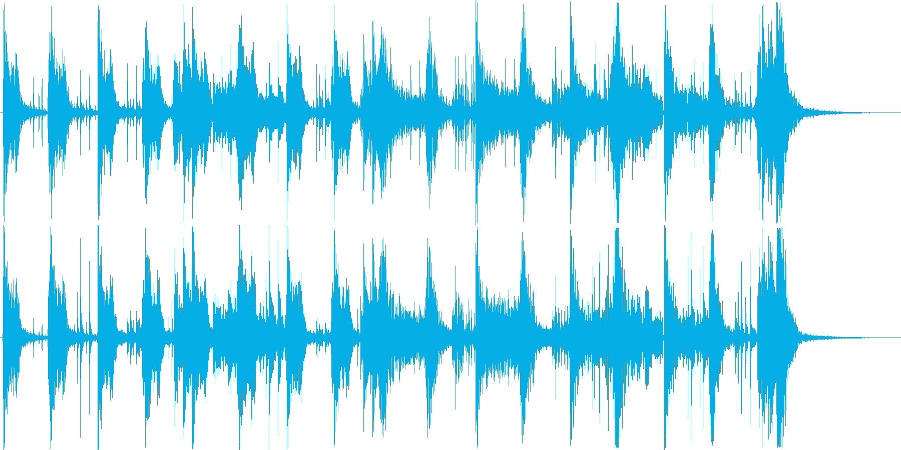 ギターと打楽器の緊迫感のあるスロー曲ですの再生済みの波形
