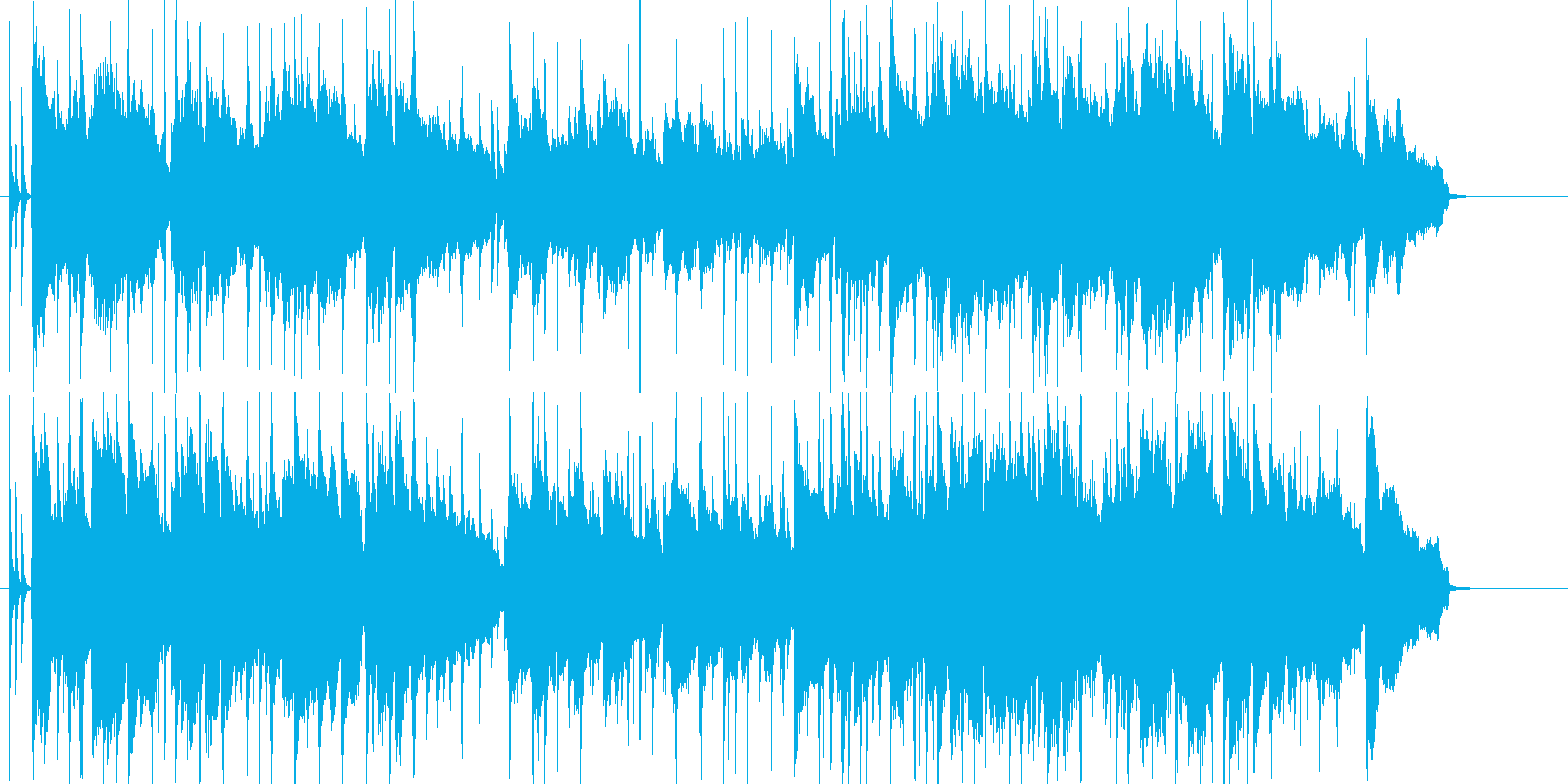 ゆったりと思い出に浸るBGMの再生済みの波形