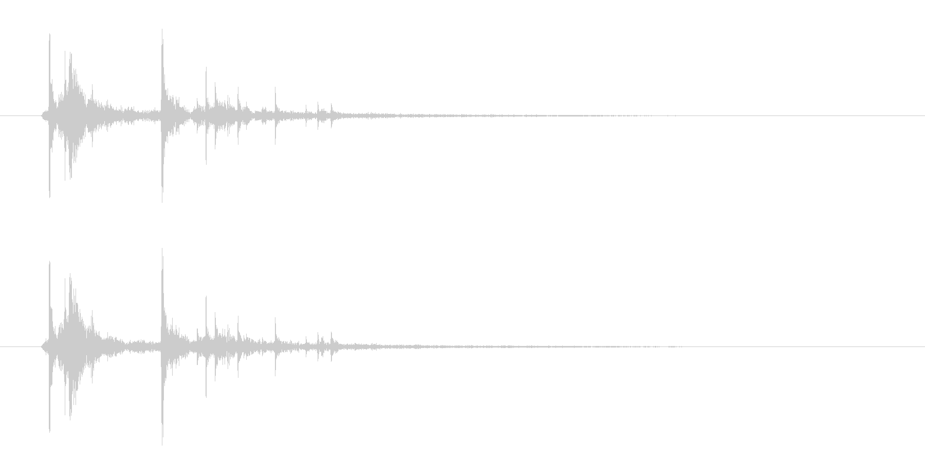 氷 グラスの中にカラーンと氷が落ちる音3の未再生の波形
