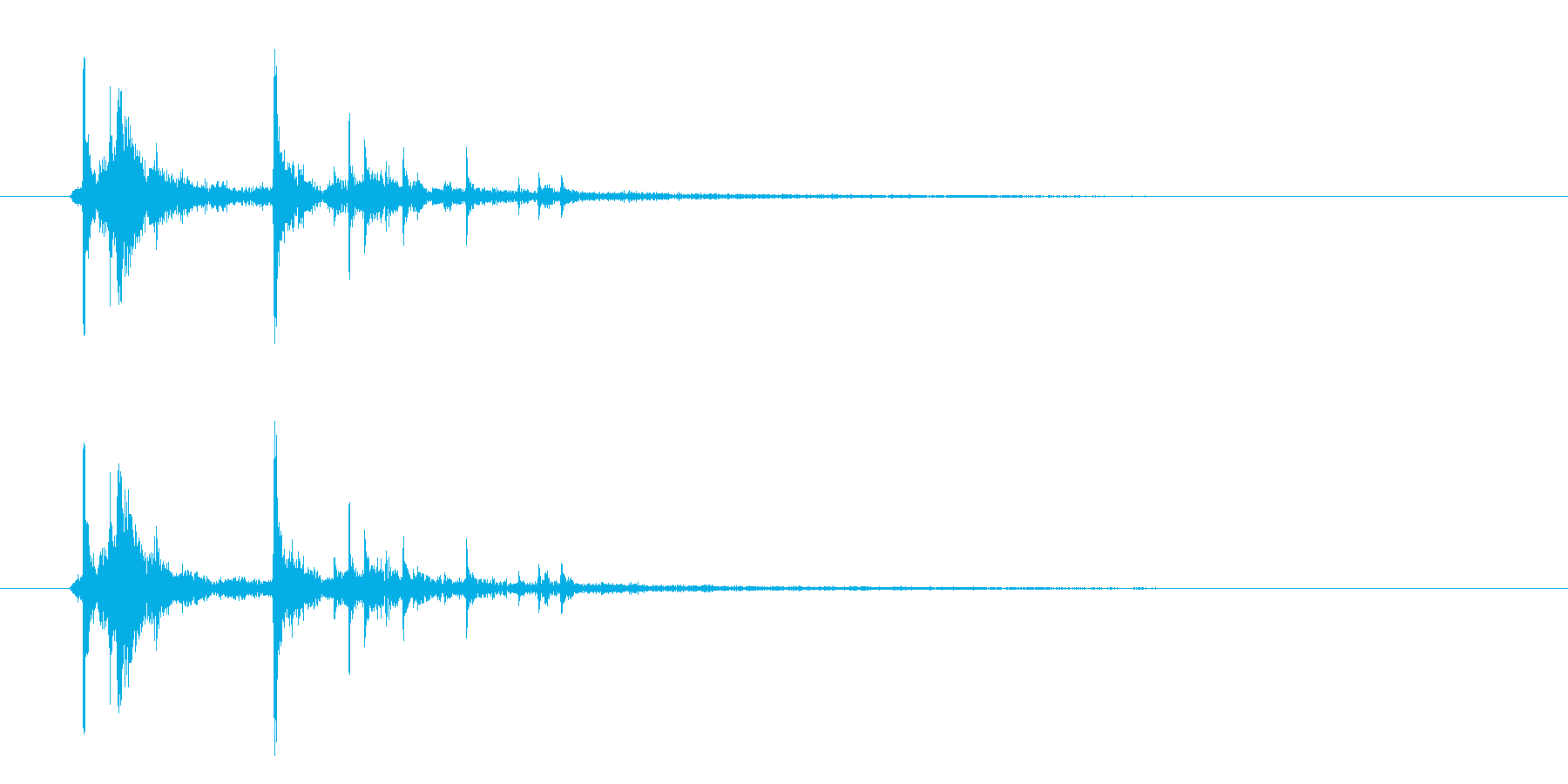 氷 グラスの中にカラーンと氷が落ちる音3の再生済みの波形