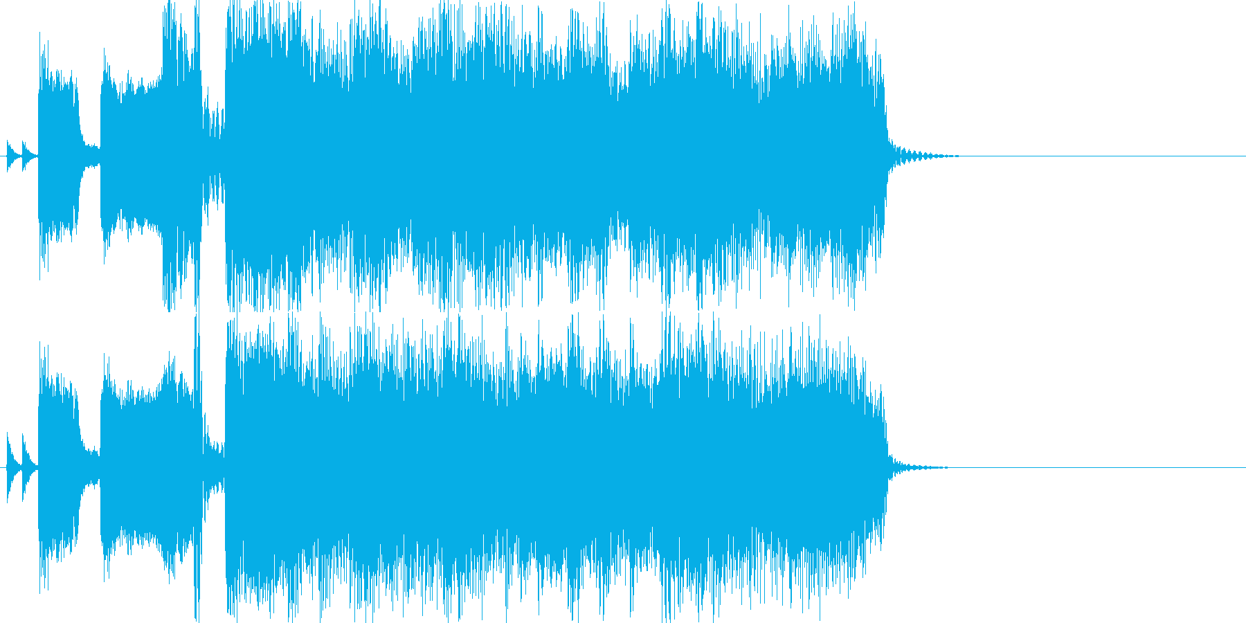 ロックジングルアップテンポアイキャッチの再生済みの波形