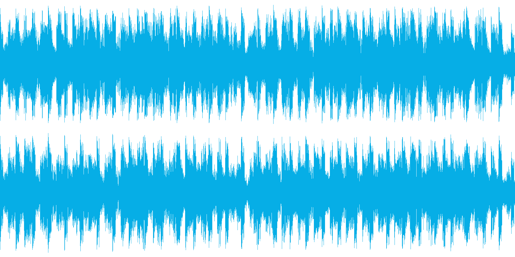 淡々としたリズムを刻む楽曲です。の再生済みの波形