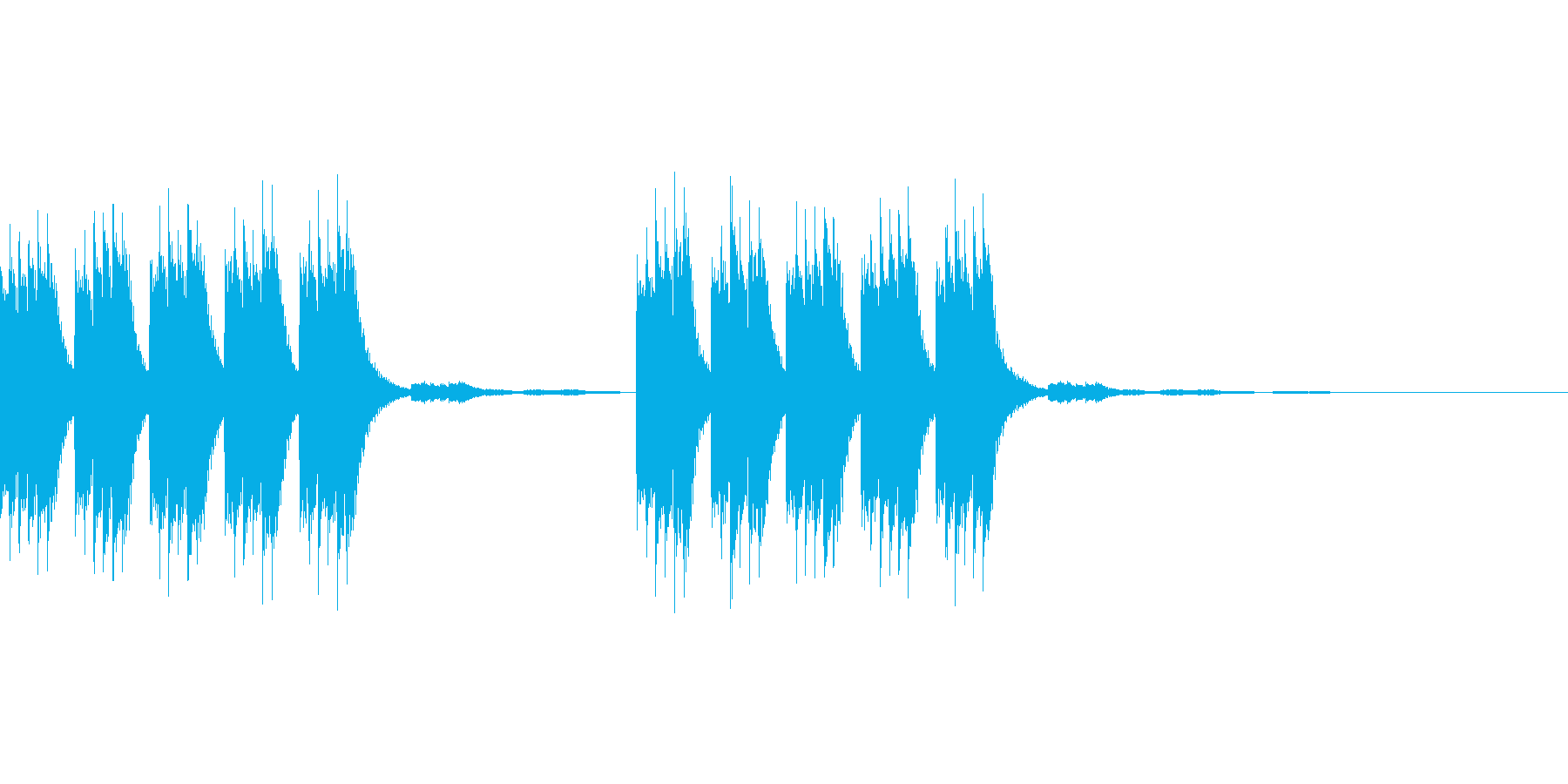 着信音、お知らせ音、アラーム音の再生済みの波形
