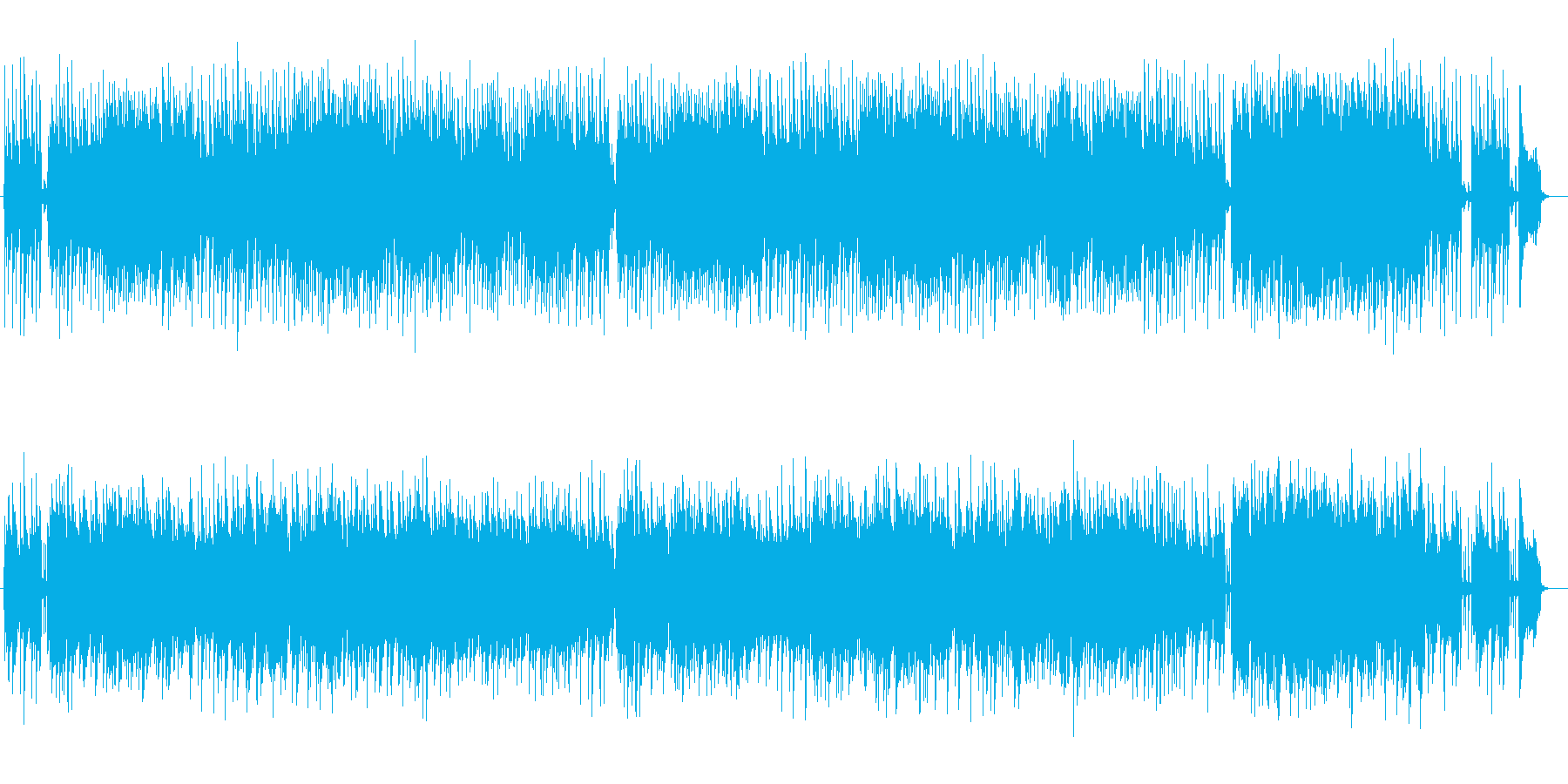 牧場の雰囲気があるアコースティック曲の再生済みの波形
