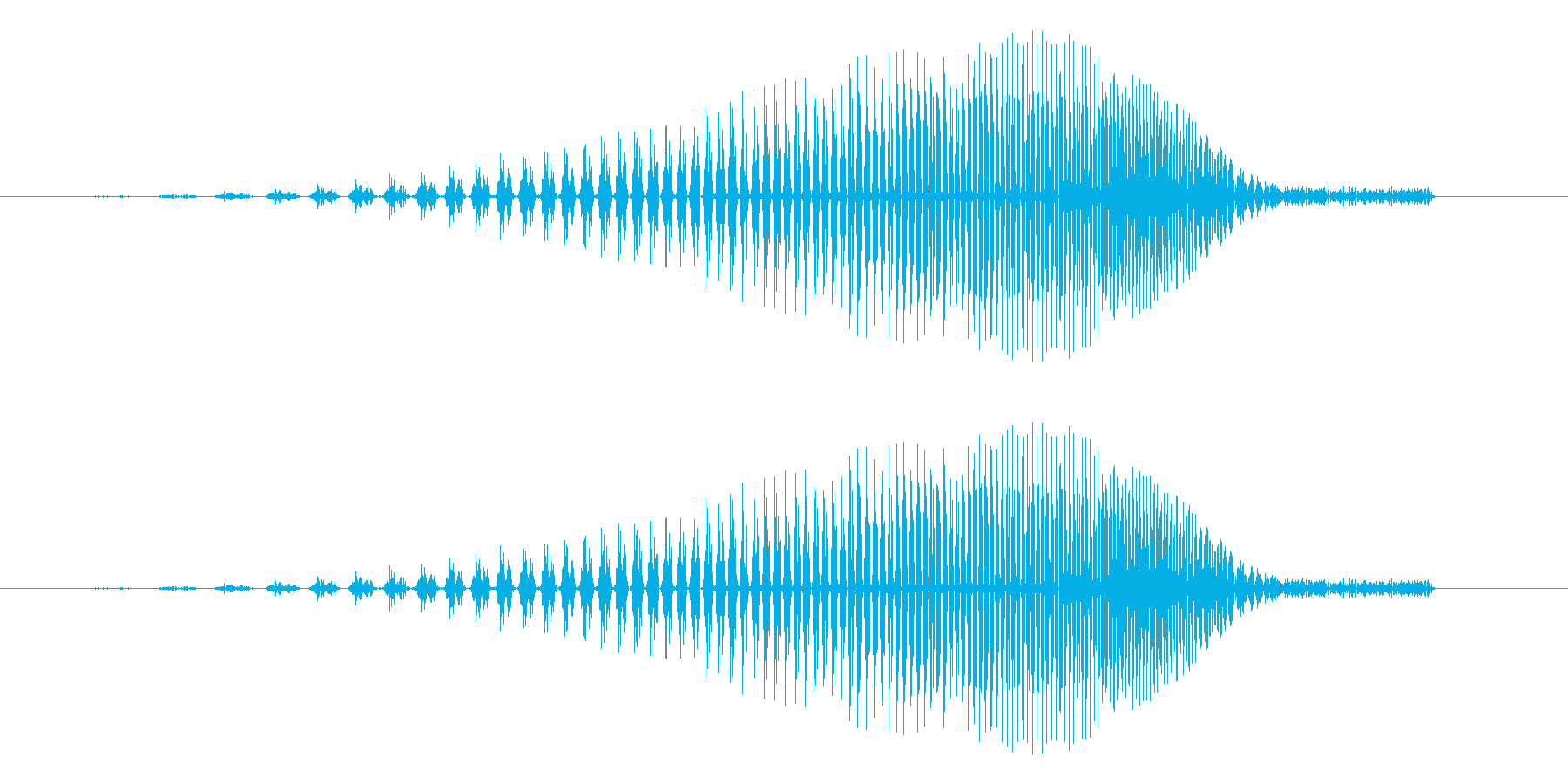 ヒュイ(スワイプ、フリック系の音)の再生済みの波形