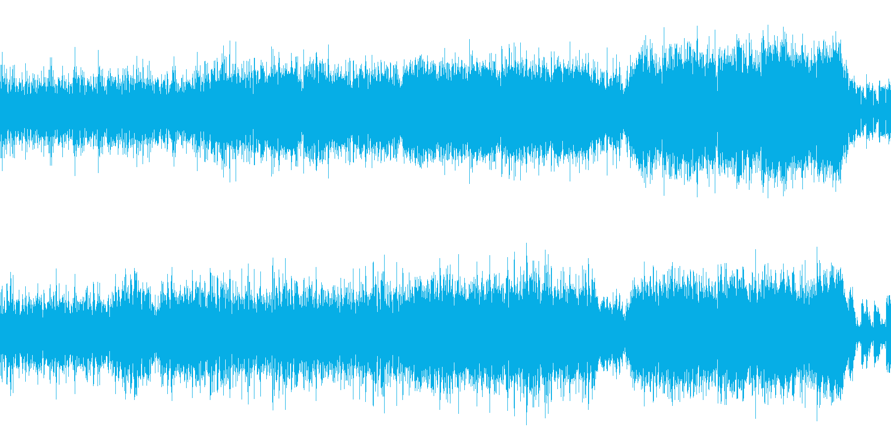 声フレーズの入ったバトル系の曲(ループ)の再生済みの波形