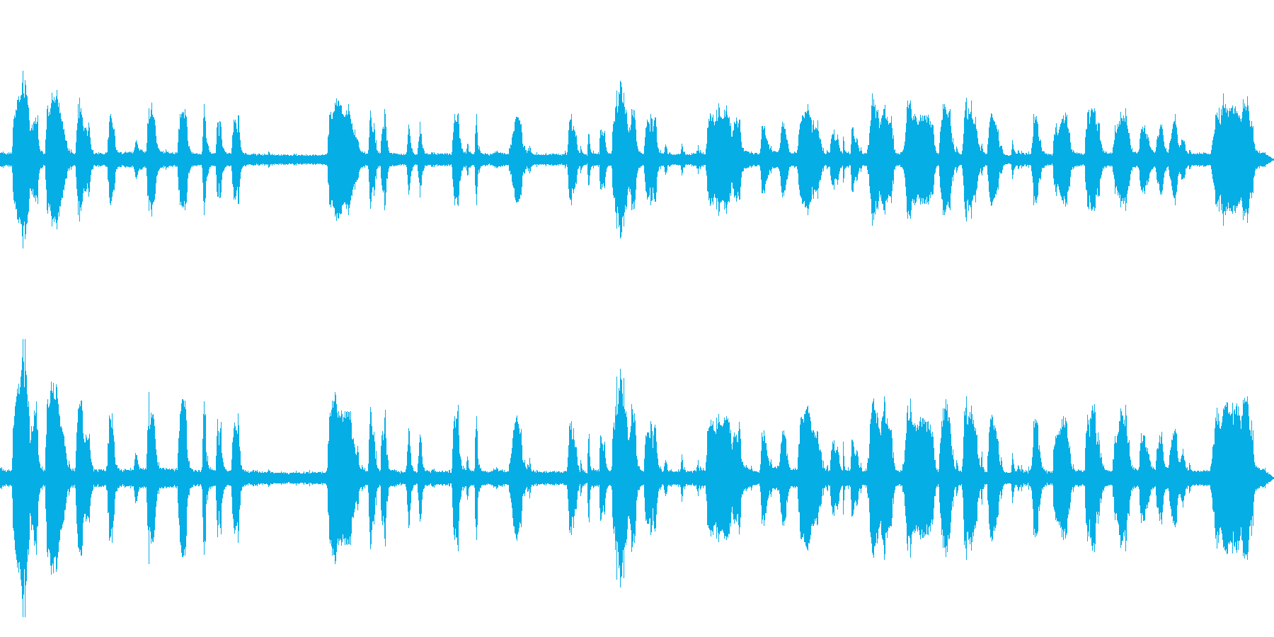工事の音が入っている環境音の再生済みの波形
