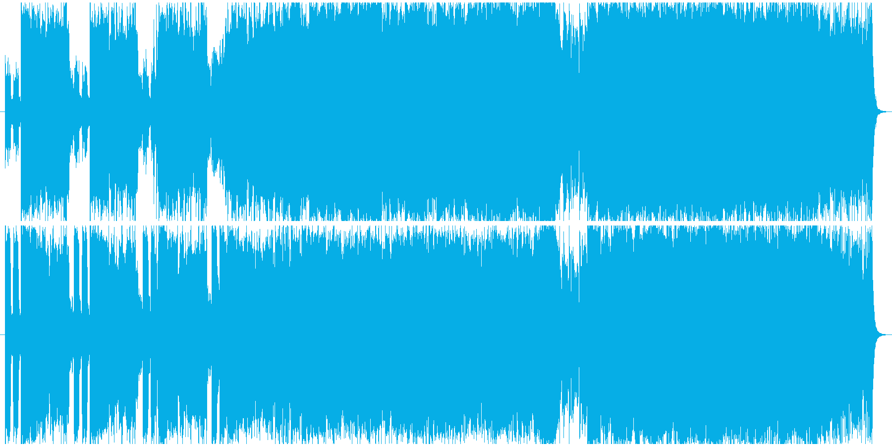 ポストロック風短めインストの再生済みの波形