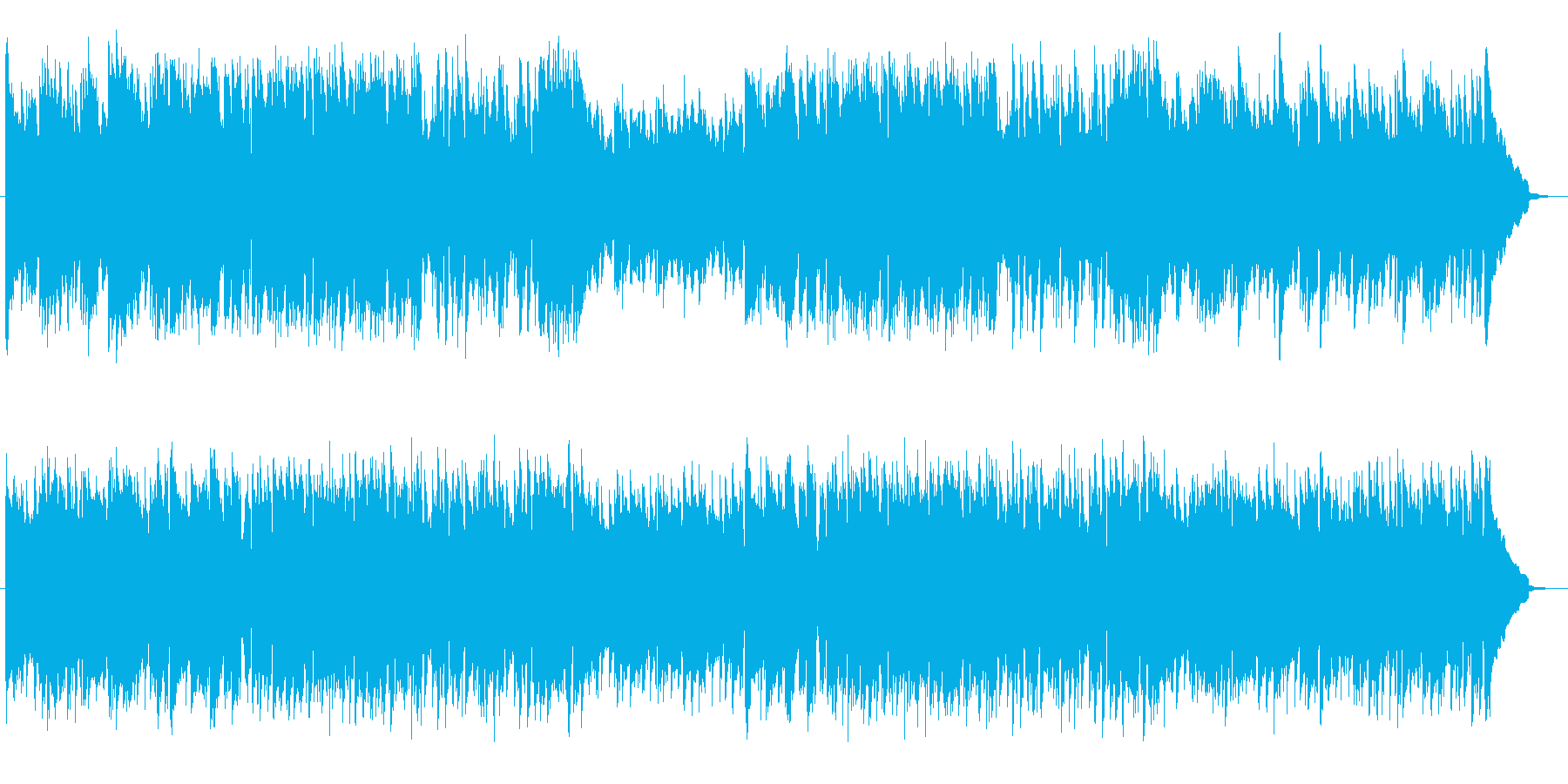明るく前向きで新鮮なピアノとギターの曲の再生済みの波形