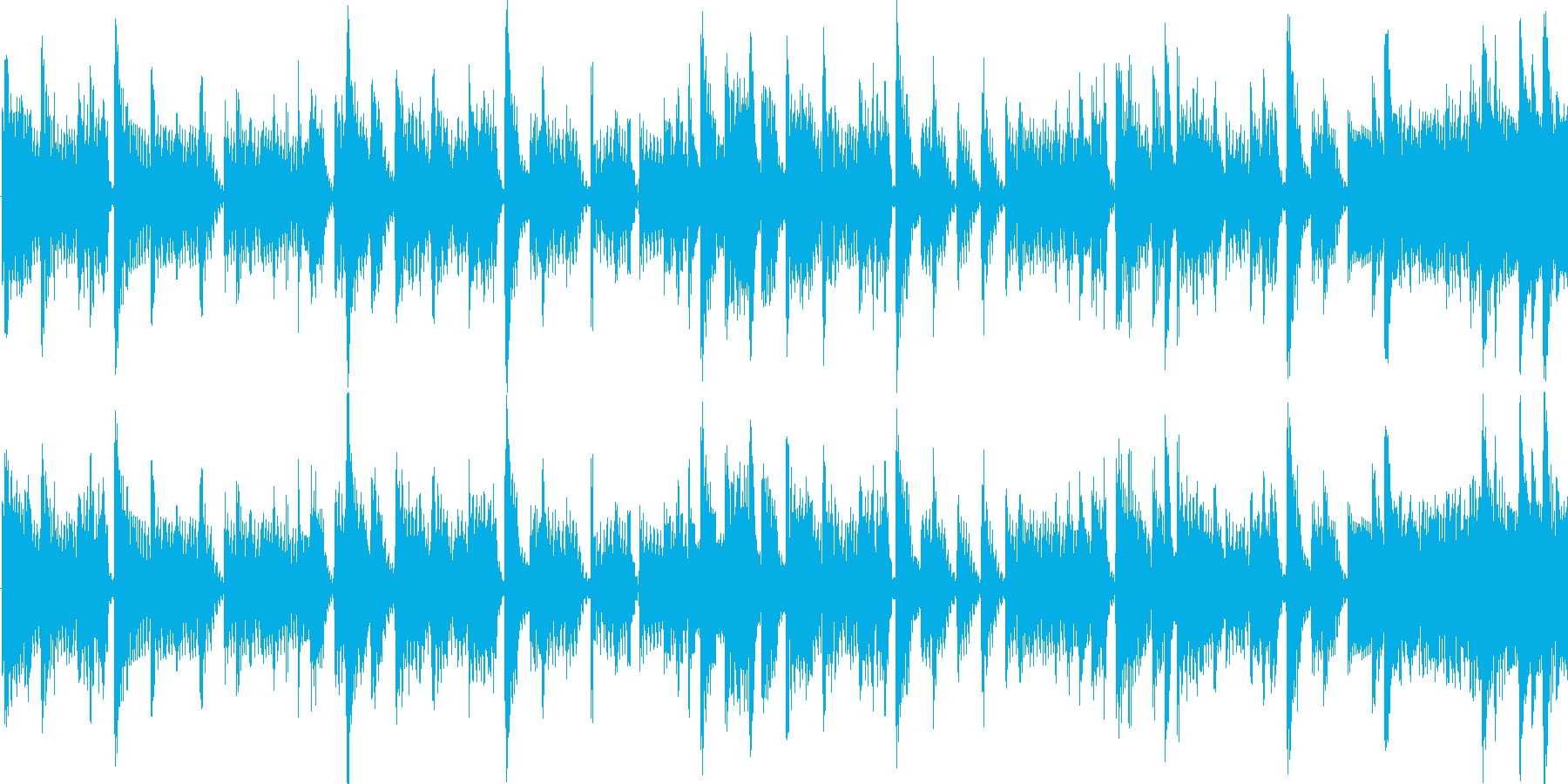 リズミックなイメージをした楽曲です。の再生済みの波形