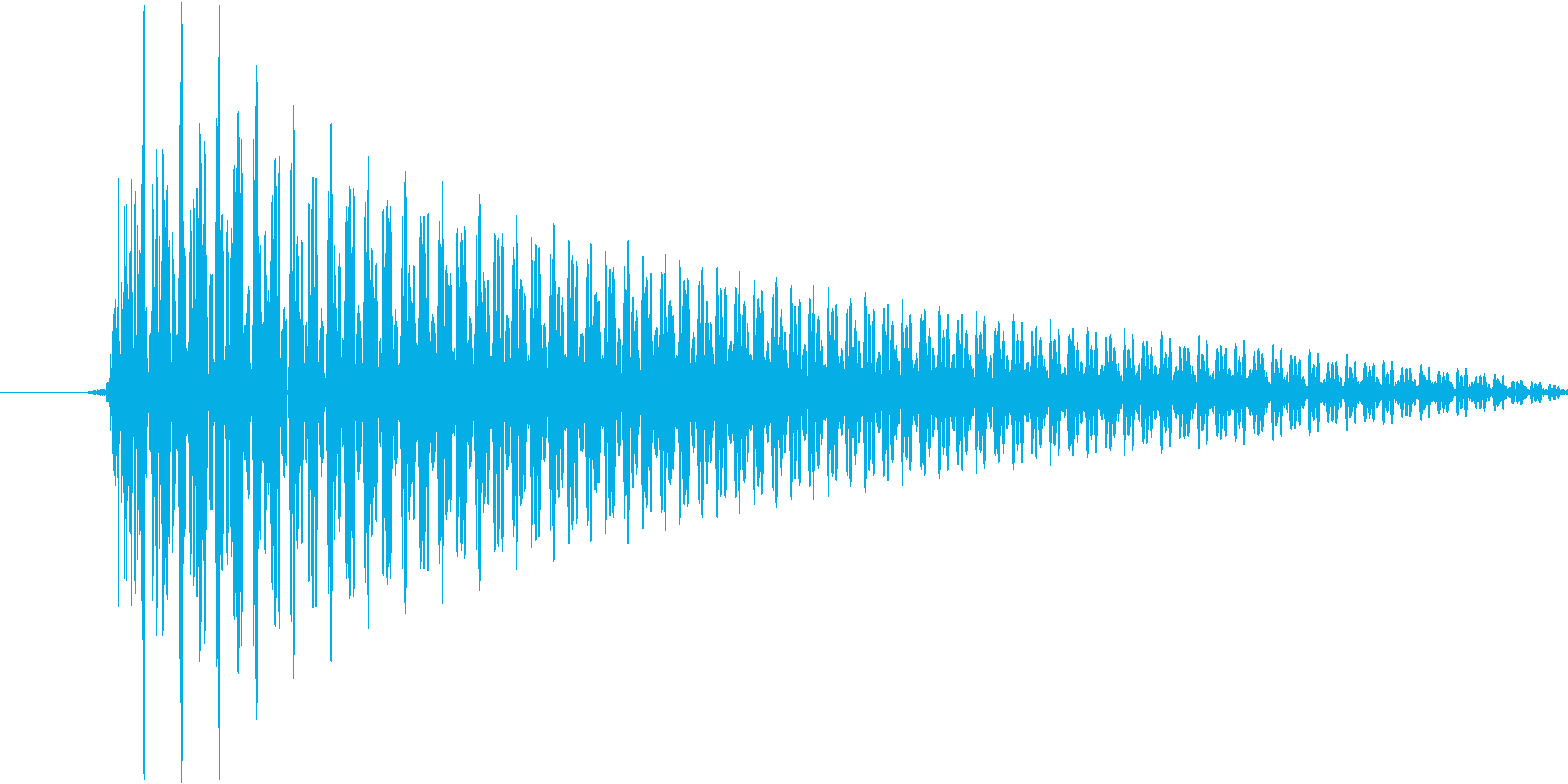 システム音(ワンコード)の再生済みの波形