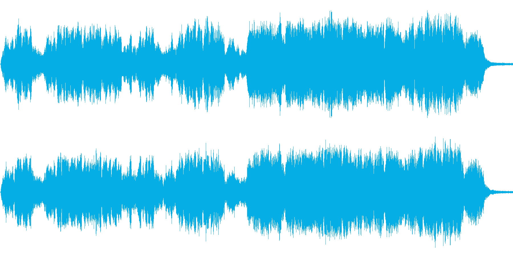 幻想的なボーカルとピアノ曲の再生済みの波形