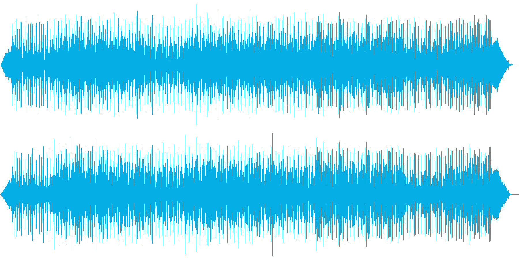 落ち着き広がりのあるシンセサイザーの曲の再生済みの波形