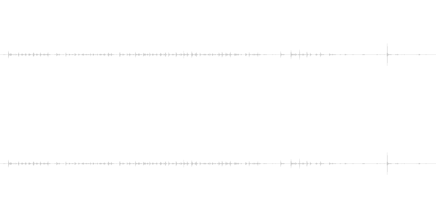 キーボードをタイピングしたときの音ですの未再生の波形
