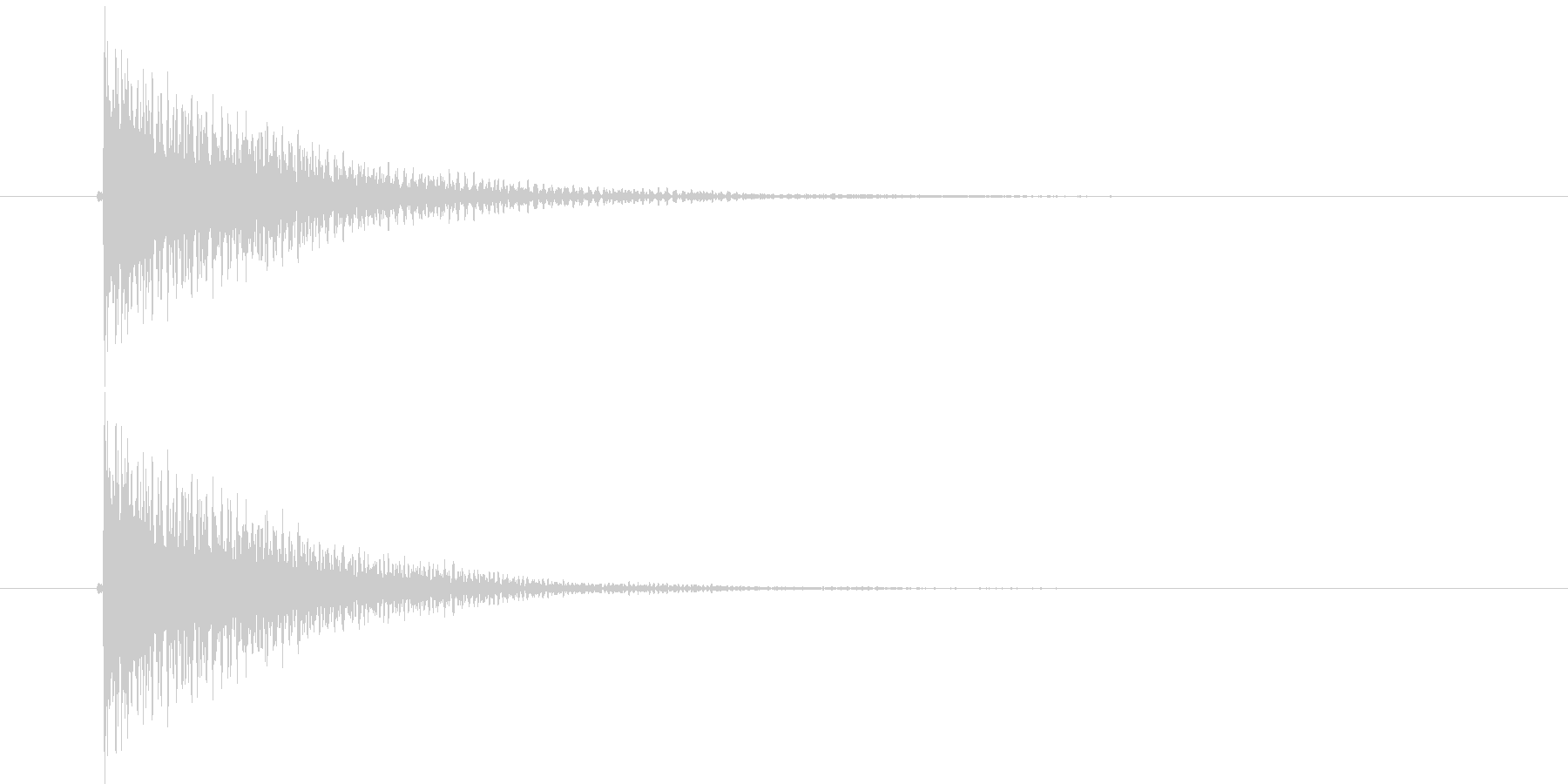 デーン(決定音)の未再生の波形