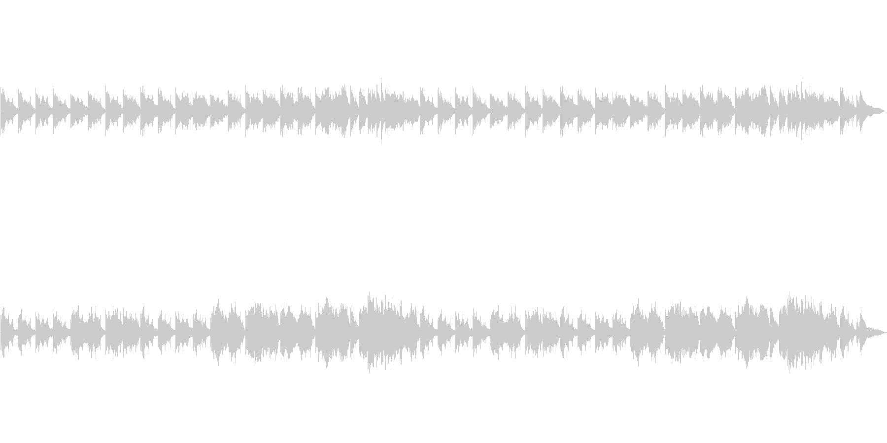 憂鬱で悲しいピアノとストリングスの曲の未再生の波形