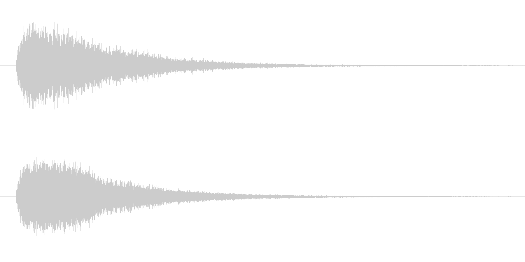 ドラの音 (1発)の未再生の波形