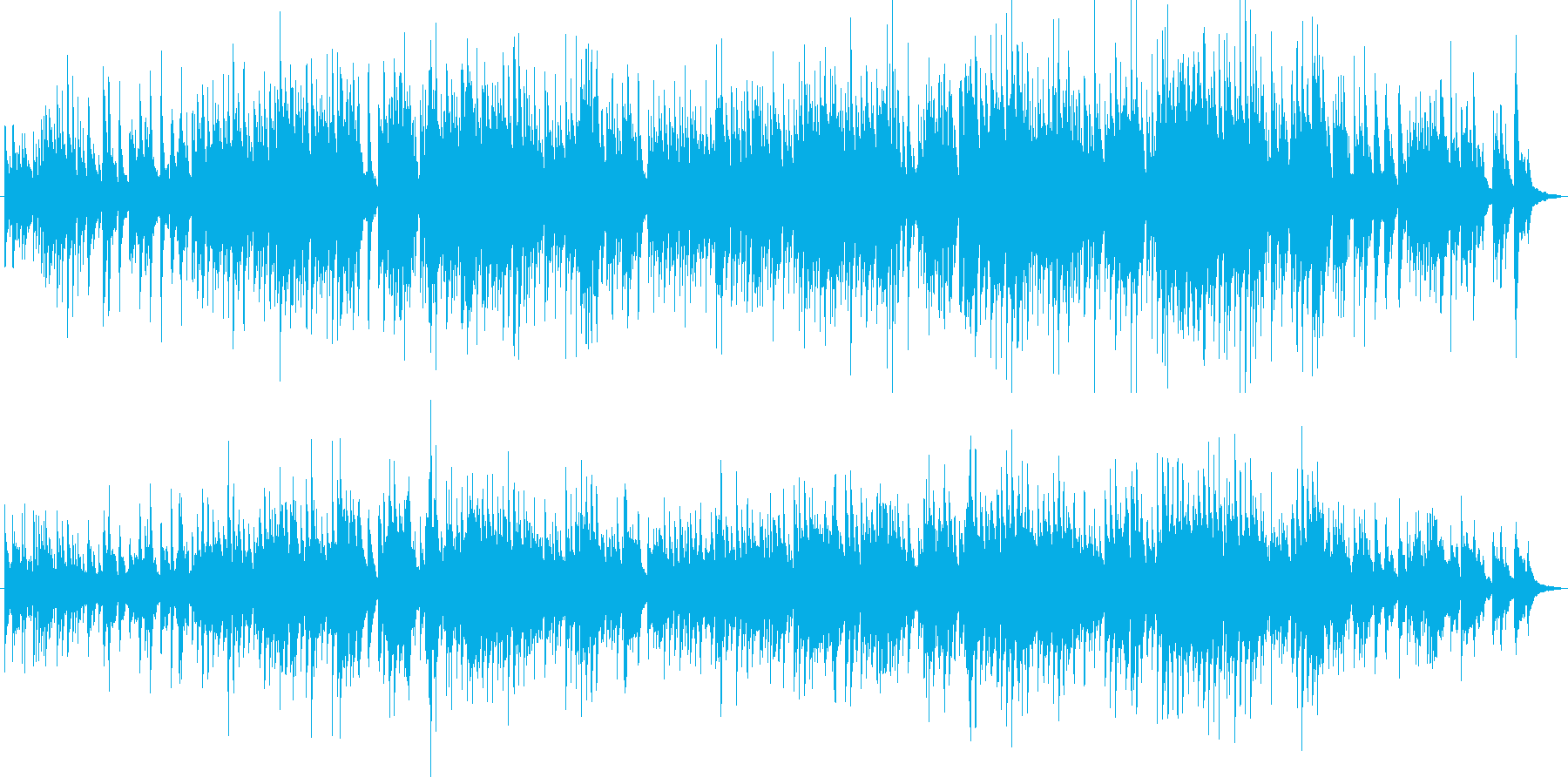 エレピとギターのよくあるJPopバラードの再生済みの波形