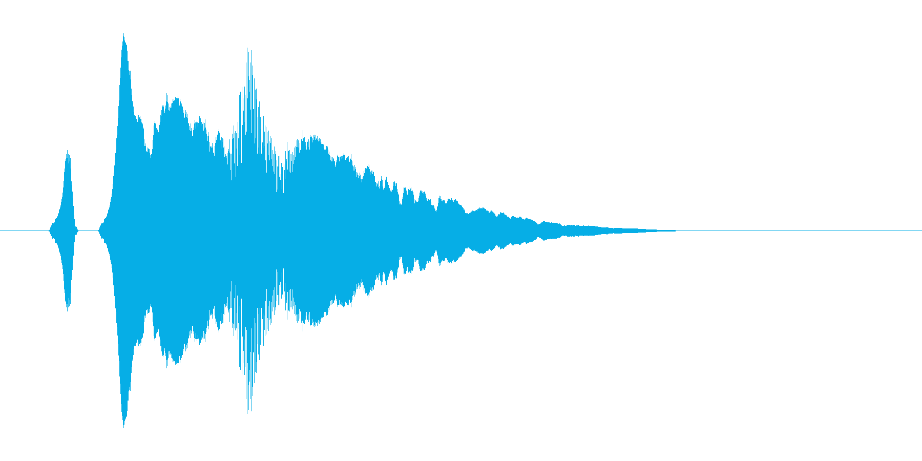 かわいい感じのスワイプ音。「ヒュイッ」の再生済みの波形