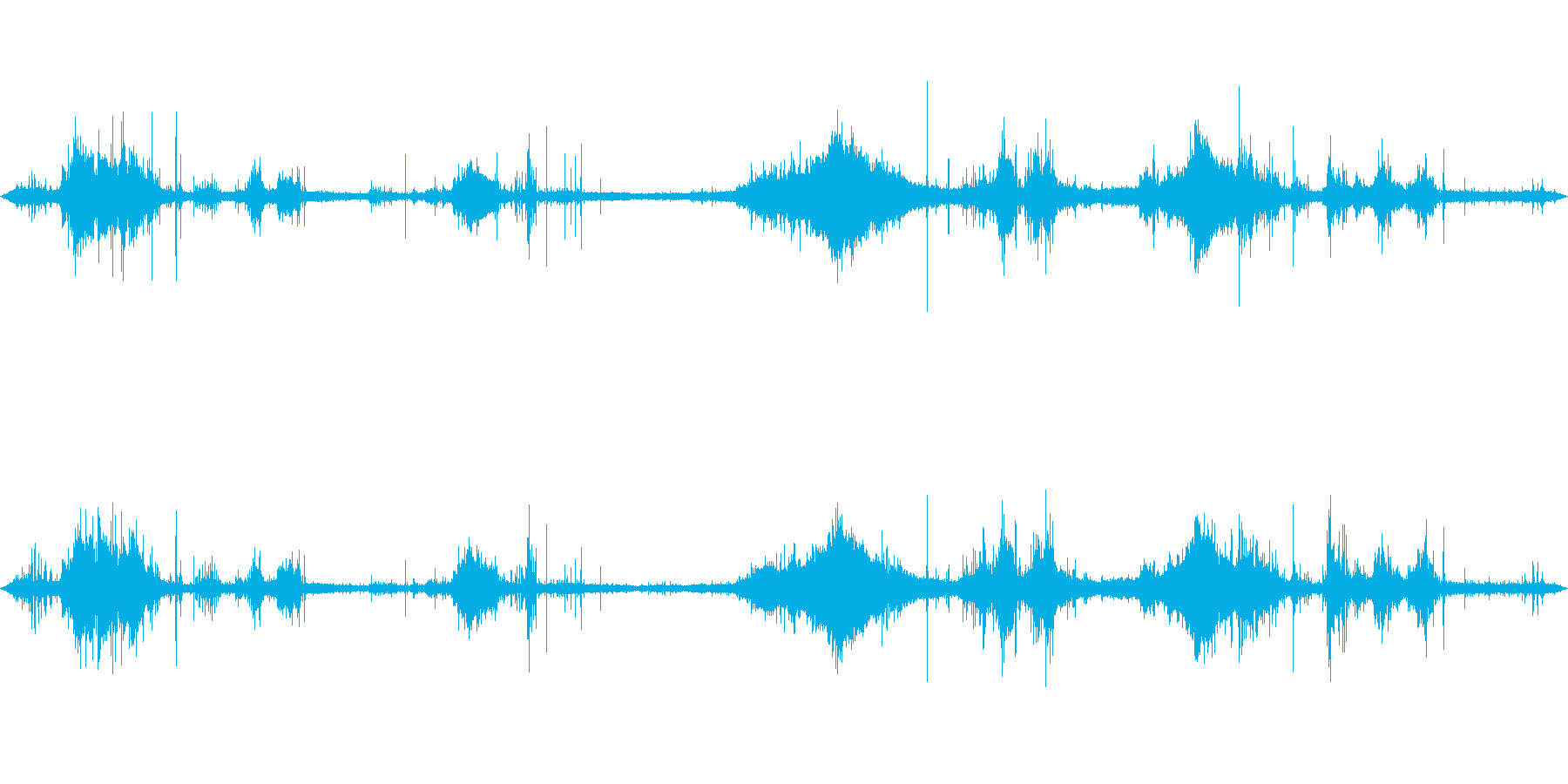 海面の音の再生済みの波形
