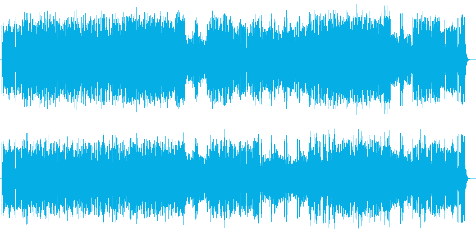 ドラムがしっかりしたお洒落なループの曲の再生済みの波形