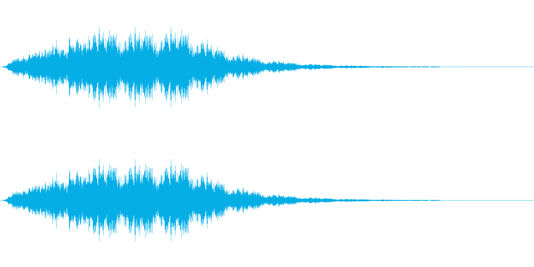 巨大な羽が回る音の再生済みの波形